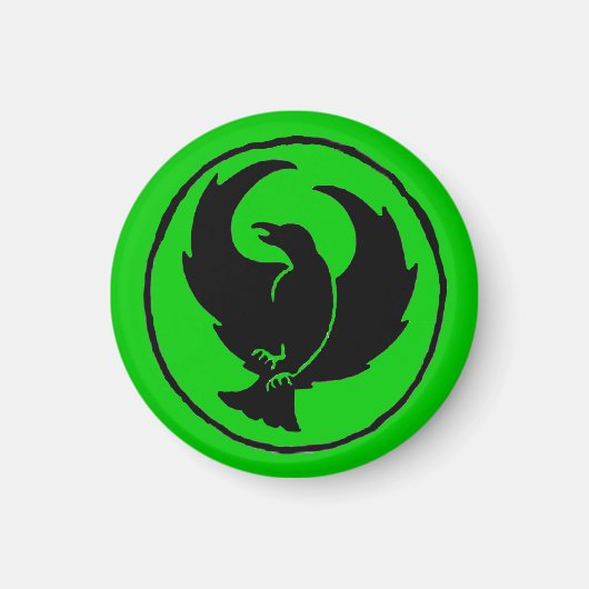 Crowfoot Magnet (zwart/echt groen) (Voorkant)