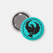 Crowfoot Magnet (zwart/lichtblauw) (Voorkant / Achterkant)