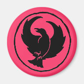 Crowfoot Magnet zwart/roze (Voorkant)