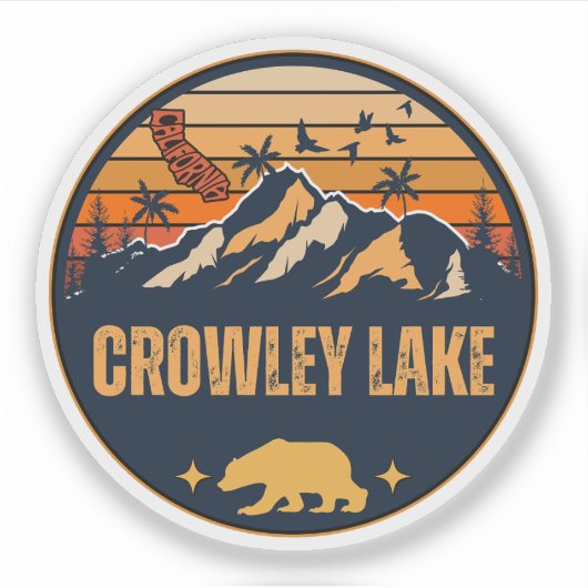Crowley Lake, Californië Sticker (Voorkant)