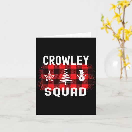 Crowley Proud Family Reunion Last Name Christmas S Kaart (Gele Bloem)