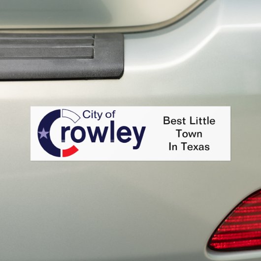 Crowley, Texas Bumpersticker (Op auto)