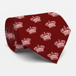 Crown 01 - Federroze op Ruby Red Stropdas