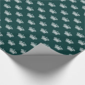 Crown 01 - White on Dark Moss Green Cadeaupapier (Hoek)