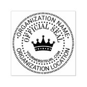 Crown #3 Generic Aangepaste Officiële Seal Naam LO Zelfinktende Stempel (Design)