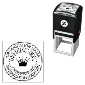 Crown #4 Generic Aangepaste Officiële Seal Naam LO Zelfinktende Stempel (In situ)