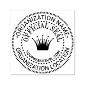 Crown #4 Generic Aangepaste Officiële Seal Naam LO Zelfinktende Stempel (Design)