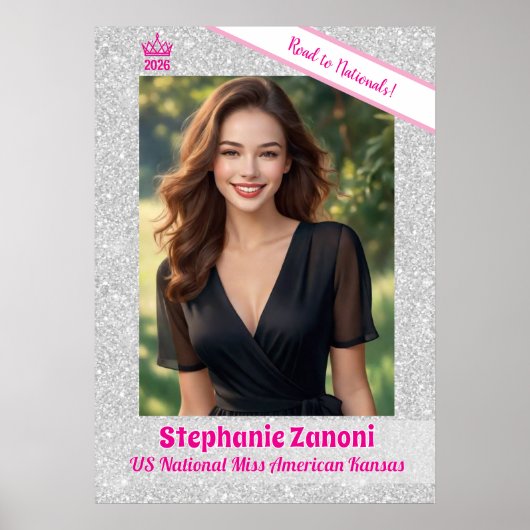 Crown and Sash Pageant Door Banner Poster (Voorkant)