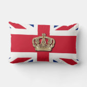Crown and Union Jack Patriotic Cushion Kussen (Achterkant)
