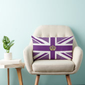 Crown and Union Jack Patriotic Cushion Kussen (Stoel)