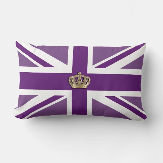 Crown and Union Jack Patriotic Cushion Kussen (Voorkant)