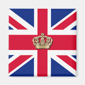 Crown and Union Jack Patriotic Magneet (Voorkant)