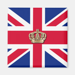 Crown and Union Jack Patriotic Magneet