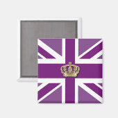 Crown and Union Jack Patriotic Magnet (Voorkant / Achterkant)