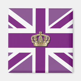 Crown and Union Jack Patriotic Magnet