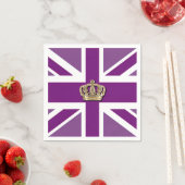 Crown and Union Jack Patriotic Napkin Servet (Insitu)