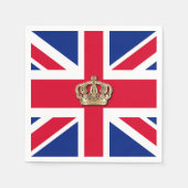 Crown and Union Jack Patriotic Servet (Voorkant)