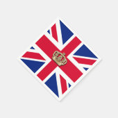 Crown and Union Jack Patriotic Servet (Hoek)