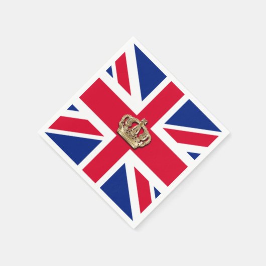 Crown and Union Jack Patriotic Servet (Hoek)