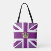 Crown and Union Jack Patriotic Tote Bag (Achterkant)