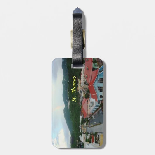 Crown Bay, St. Thomas, USVI Bagagelabel (Achterkant verticaal)
