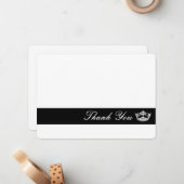 Crown Bedankt Opmerking Kaart Notitiekaartje (Voorkant / Achterkant in situ)