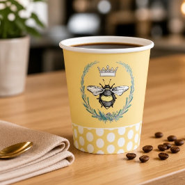 Crown Bee | Honing Stippen Papier Bekers