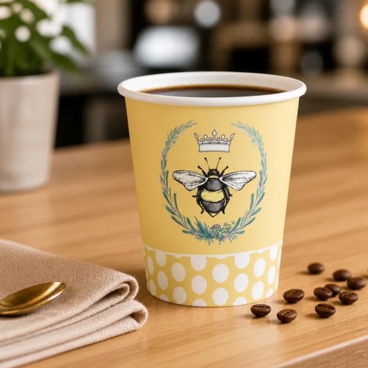 Crown Bee | Honing Stippen Papier Bekers