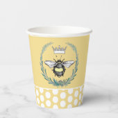 Crown Bee | Honing Stippen Papier Bekers (Achterkant)