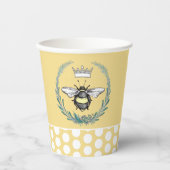 Crown Bee | Honing Stippen Papier Bekers (Voorkant)