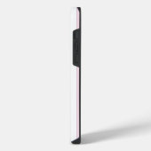 Crown Bee | Roze & Witte Gestreepte Gepersonalisee iPhone Hoesje (Linkerkant)