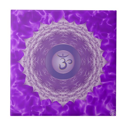 Crown Chakra Ceramic Tile Tegeltje (Voorkant)