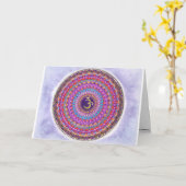 Crown Chakra Mandala Wenskaart Kaart (Gele Bloem)