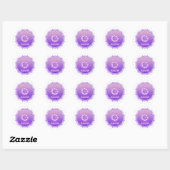 Crown Chakra Mantra - Ik weet het Ronde Sticker (Vel)