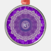 Crown Chakra Ornaments Metalen Ornament (Voorkant)