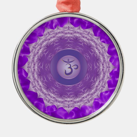 Crown Chakra Ornaments Metalen Ornament (Voorkant)