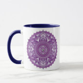 Crown Chakra Paarse Mandala Two Tone Mok (Links)
