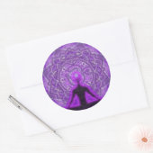 Crown Chakra Ronde Sticker (Envelop)