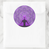 Crown Chakra Ronde Sticker (Tas)