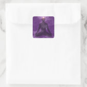 Crown Chakra Sahasrara Vierkante Sticker (Tas)