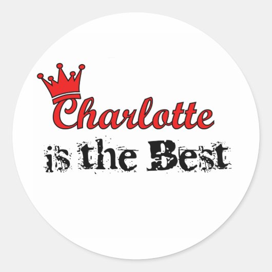 Crown Charlotte Ronde Sticker (Voorkant)