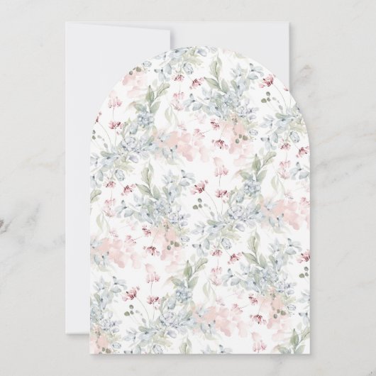 Crown Crest Monogram Roze Blauw Baby shower Kaart (Achterkant)