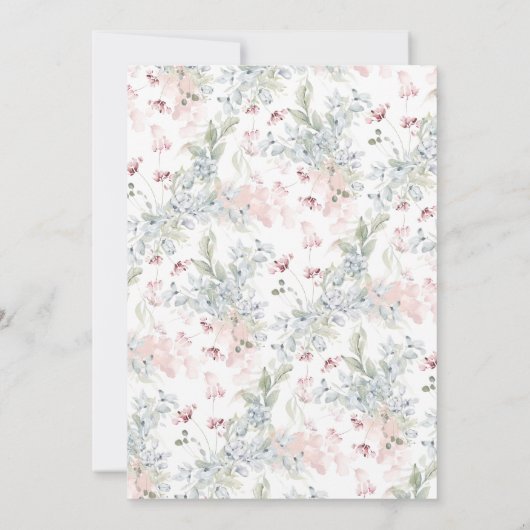 Crown Crest Monogram Roze Blauw Baby shower Kaart (Achterkant)