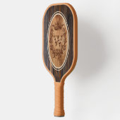Crown Crest Wood Tone Monogram Oval Pickleball Paddle (Links)