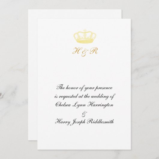 Crown Designs -  Goud Kaart (Voorkant / Achterkant)