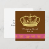 Crown Designs - Roze & Oranje Kaart (Voorkant / Achterkant)