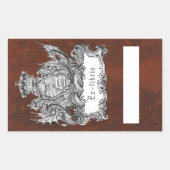 Crown & Dragon Bookplate Sticker (Voorkant)