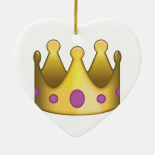 Crown emoji keramisch ornament