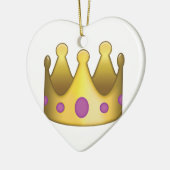 Crown emoji keramisch ornament (Links)