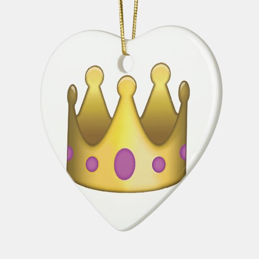Crown emoji keramisch ornament (Links)